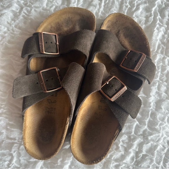 Birkenstock Arizona Mocha Suede Sandals Size 37/6-6.5 - Picture 10 of 10